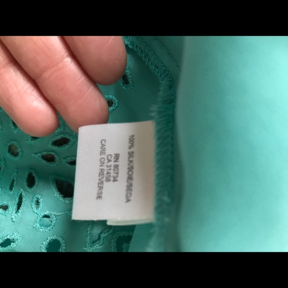 BCBG Silk Eyelet Blouse - Picture 5 of 5